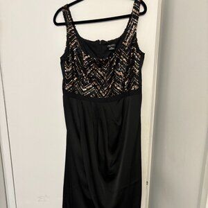 City Chic Sequin Bodice Dress - Bronze, Wedding Guest Dress